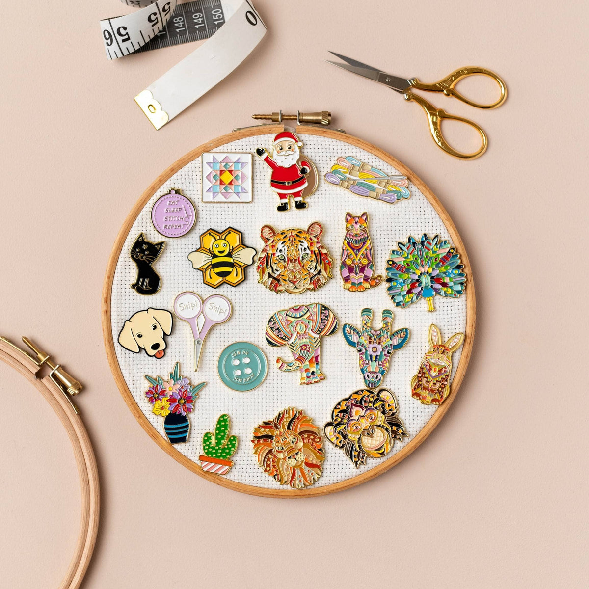Mandala Butterfly Needle Minder for Cross Stitch & Sewing