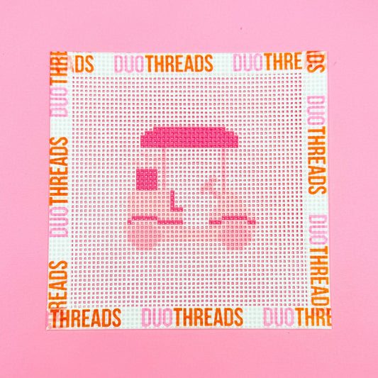 Pink Par Tee Golf Cart Needlepoint Canvas