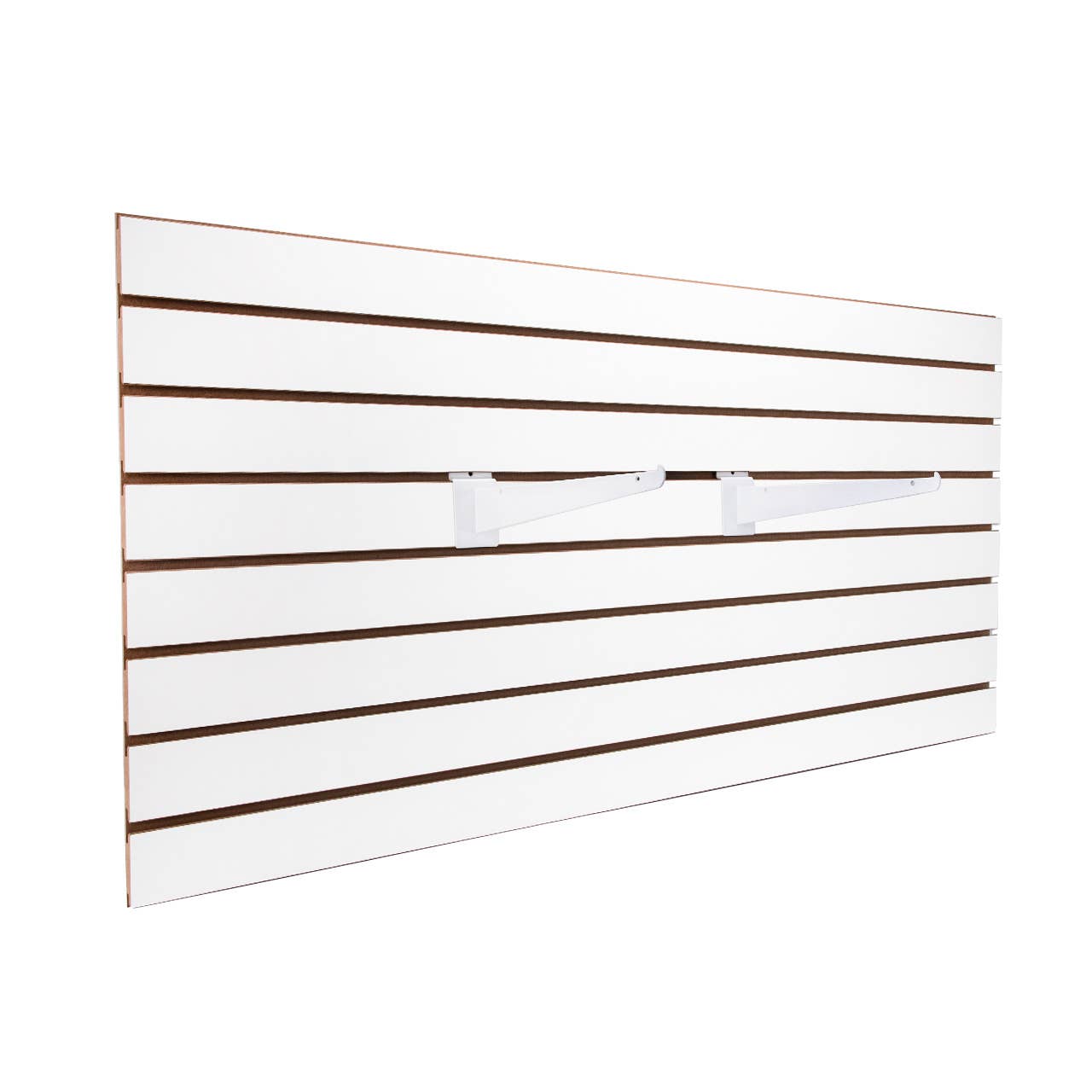 2' X 4' White Horizontal Slatwall Easy Panels - Pack Of 2
