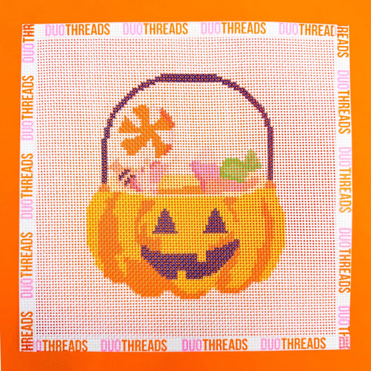 Trick or Treat Bucket Needlepoint Canvas